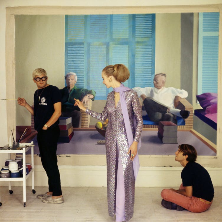 King & McGaw David Hockney, Maudie James & Peter Schlesinger, Vogue December 1968 BY Cecil Beaten, Framed, £160