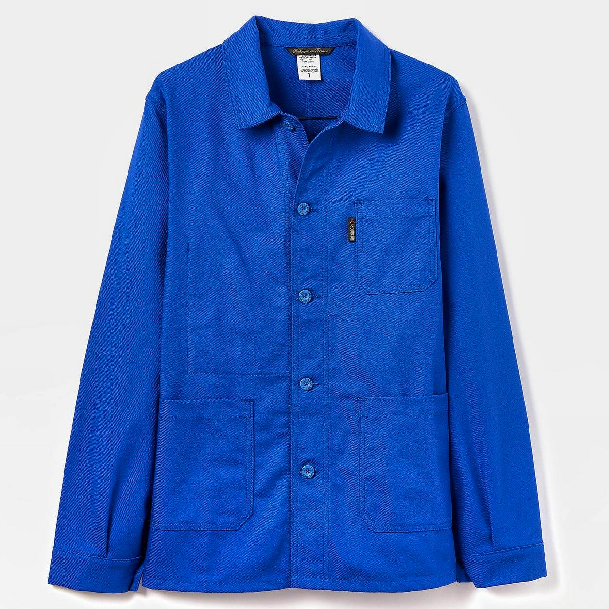 Wood & Meadow Le Laboureur Cotton Work Jacket – Bugatti Blue, £89