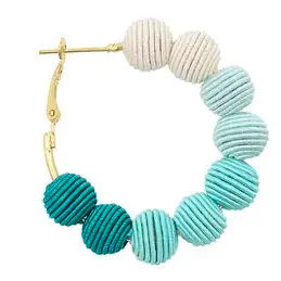 V&A Shop Teal Gradient Hoop Earrings, £6.50