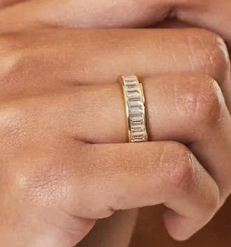 Heavenly London The Gold Baguette Ring, £80