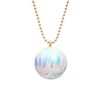 Ora Orbis Ice Opal Ball Chain Pendant, £250