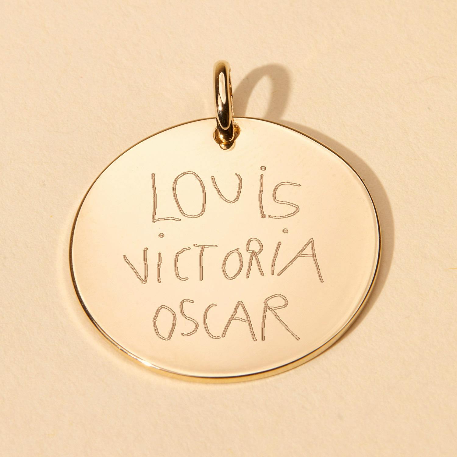 Merci Maman Drawn By You – Large Personalised Necklace, £129