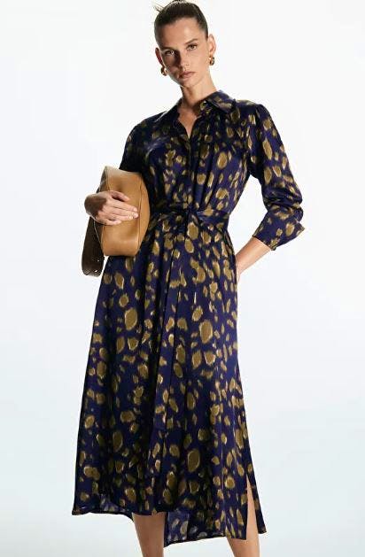 Belted Printed Midi Dress £89