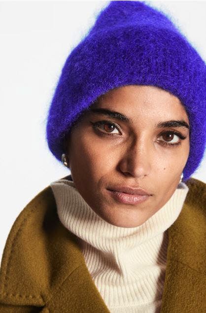 Textured Knitted Beanie Hat £39