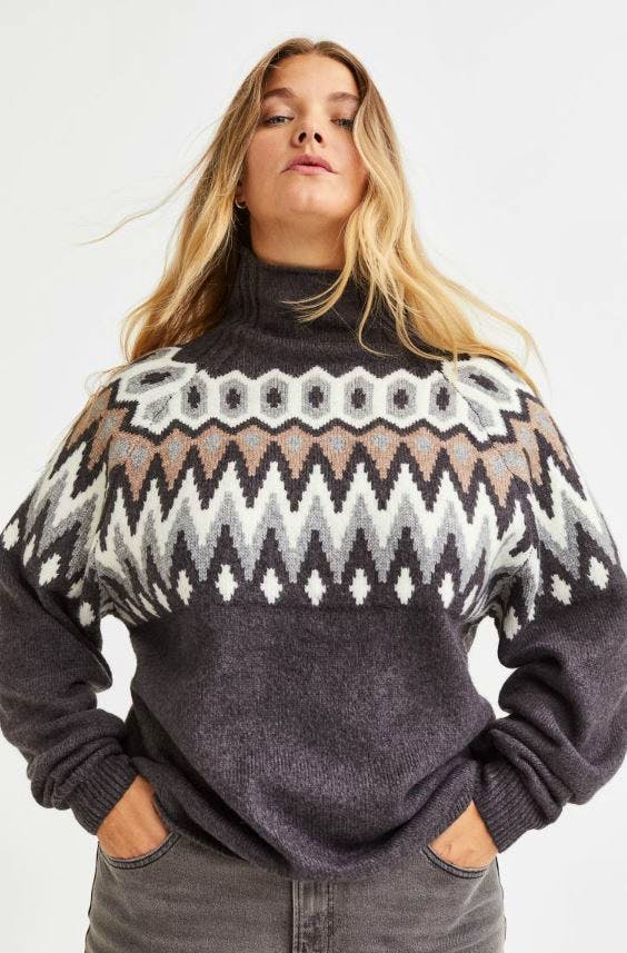 Turtleneck Jacquard-Knit Jumper £29.99