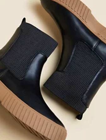 Side Fit Chelsea Flatform Ankle Boots £49.50