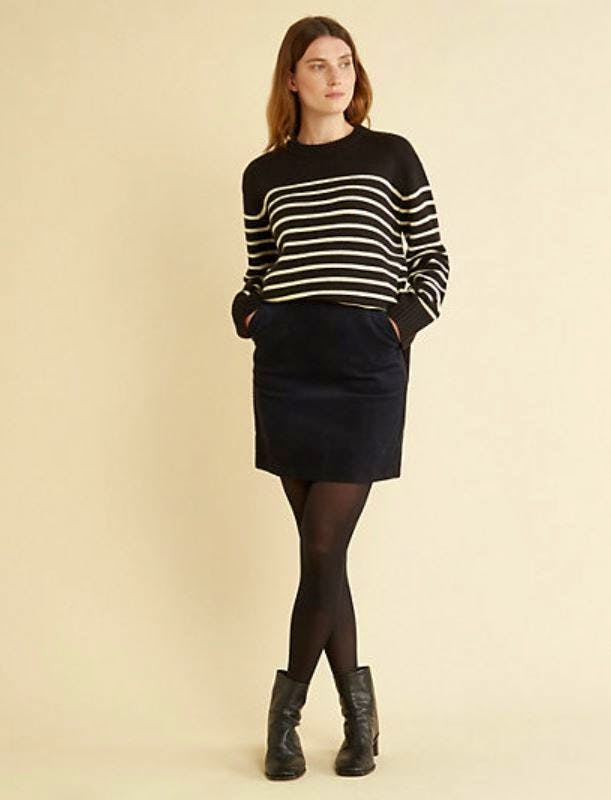 Cord Midi A-Line Skirt £65