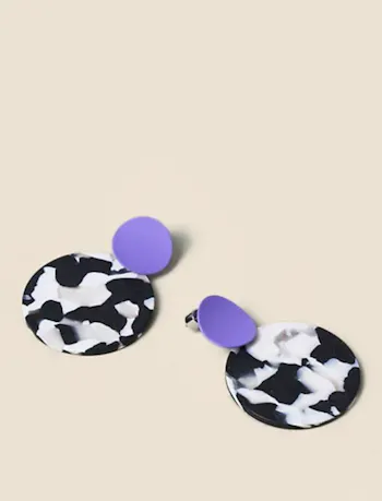 Speckled Drop Earrings