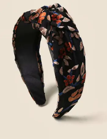 Flower Embroidered Headband