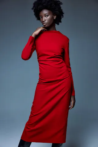 Draped Pencil Dress
