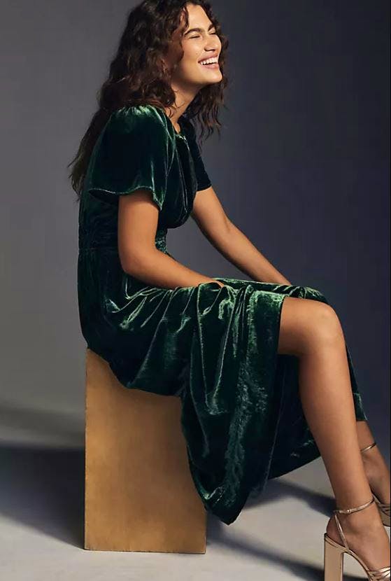 The Somerset Maxi Dress: Velvet Edition £148