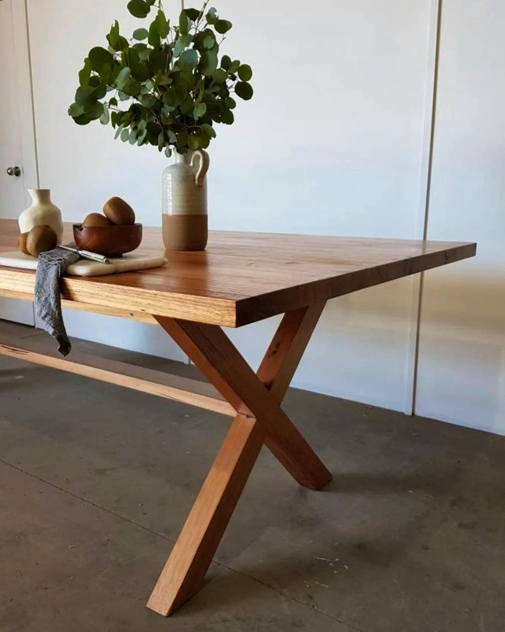 Etsy Cross Leg Recycled Timber Dining Table, £2,369.38