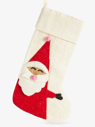Project Earth For Communities Jolly Santa Felt Christmas Stocking, £38