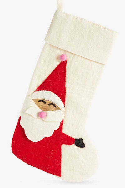 Project Earth For Communities Jolly Santa Felt Christmas Stocking, £38