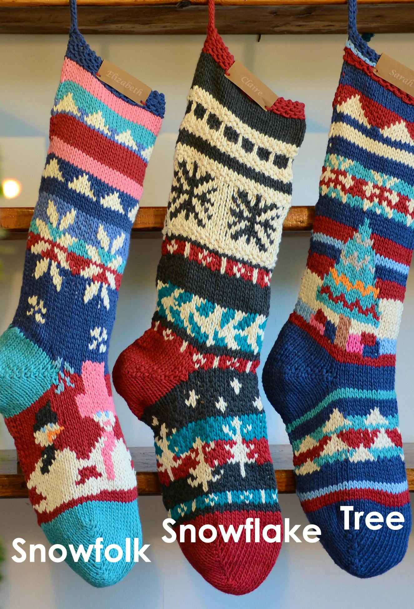 Chunkichilli Christmas Tree Cotton Handknit Christmas Stocking, £39 – £48