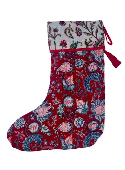 Koisi Red & White Floral Christmas Stocking, £35