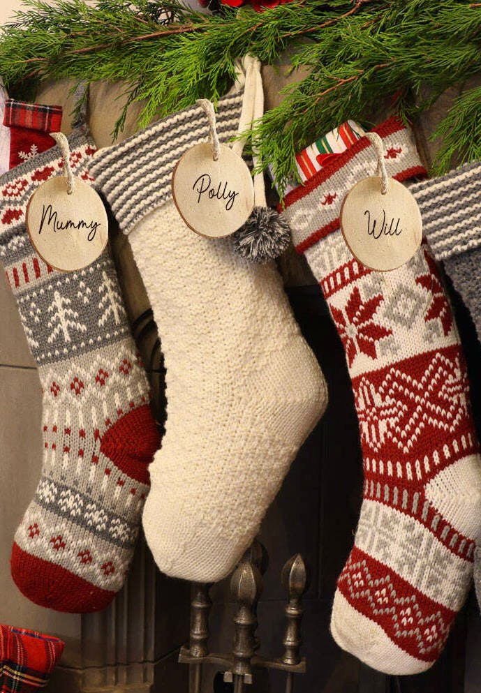 Dibor Personalised Chunky Knit Stockings, £19