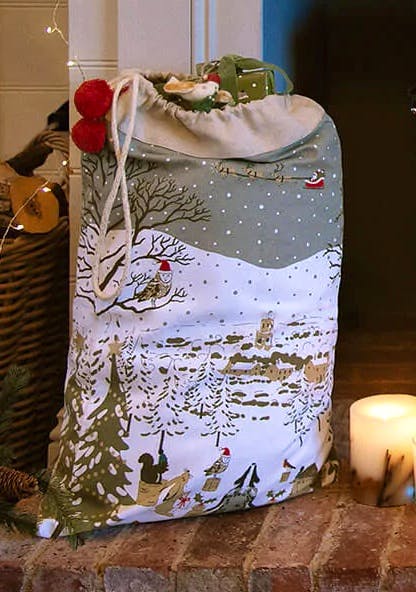 Sophie Allport Festive Forest Christmas Sack, £23