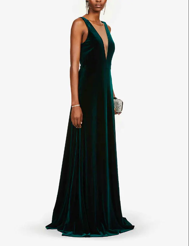 Jenny Yoo Logan V Neck Velvet Gown, £330
