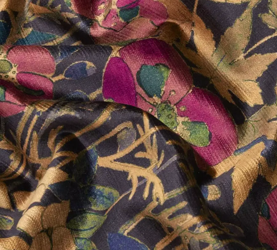 Liberty Faria Flowers Vintage Velvet in Dragonfly, £144
