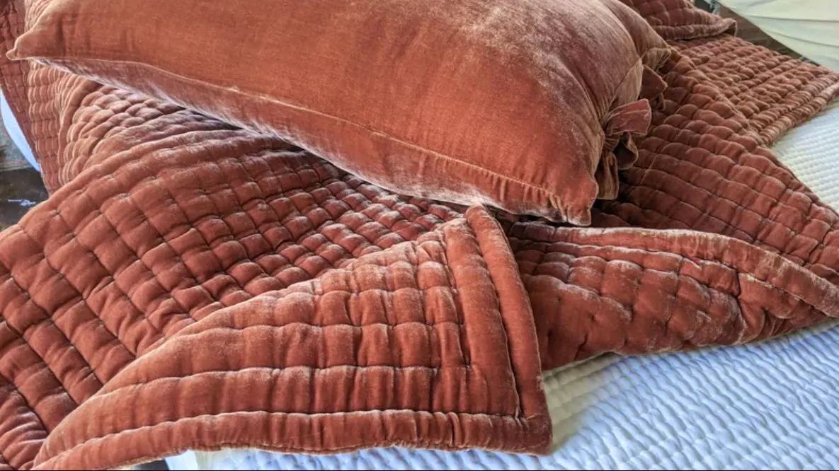 Etsy Natural Silk Velvet Throw, from £98.36
