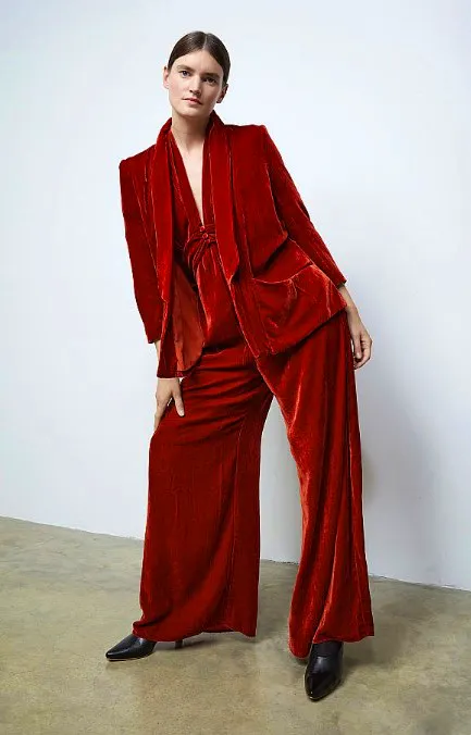 Plumo Carmine Velvet Blazer, £229