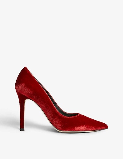 LK Bennet Fern Pointed Toe Velvet Court Shoes, £229