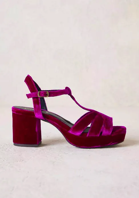 Anthropologie Esska Charlie Velvet Heeled Sandals, £155