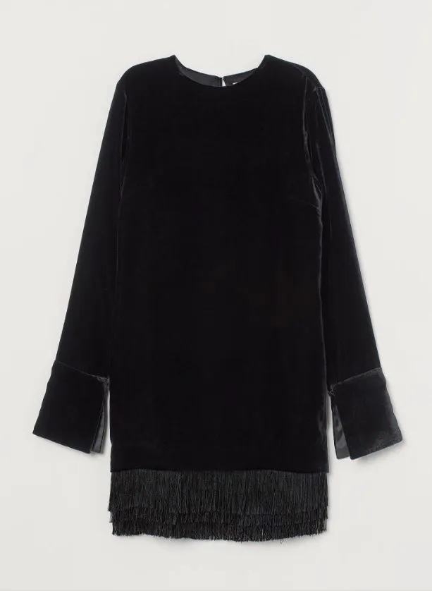 H&M Velvet Dress, NOW £60