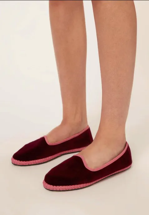 Flabelus Elvira Velvet Flats, £75