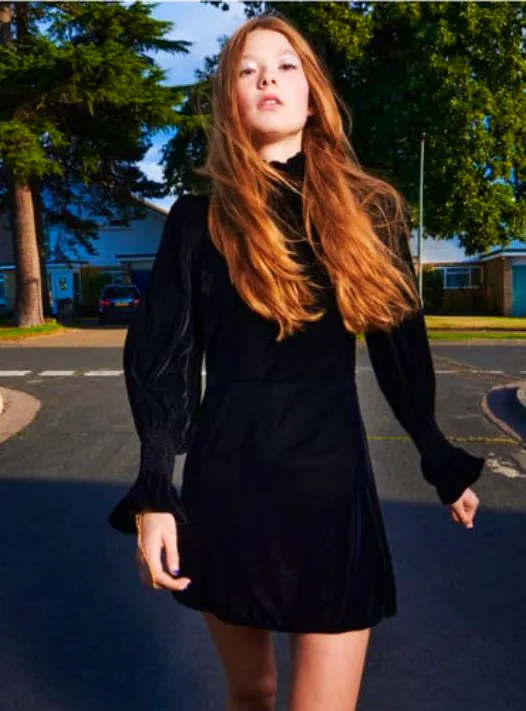 Zara Velvet Mini Dress, £49.99