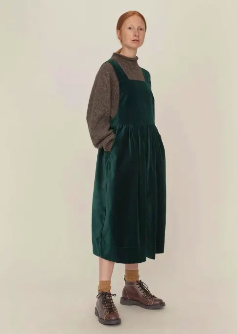 Toast Cotton Velvet Pinafore Dress, £195