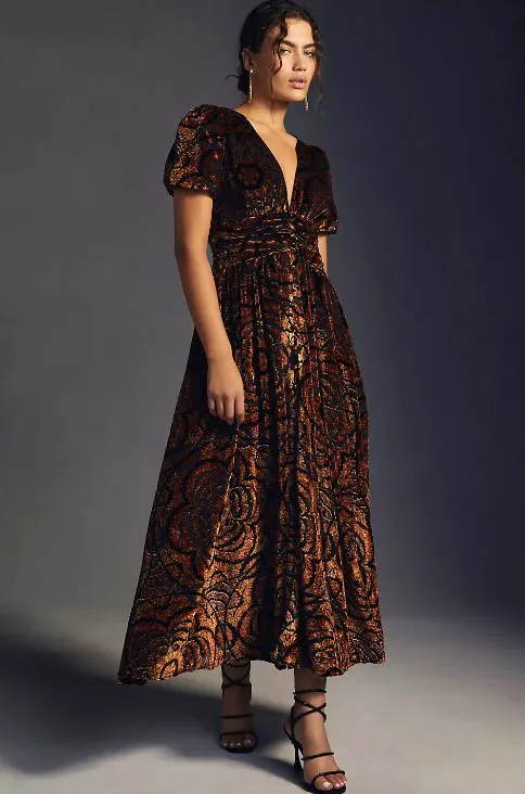 Anthropologie Burnout Velvet Dress, £180