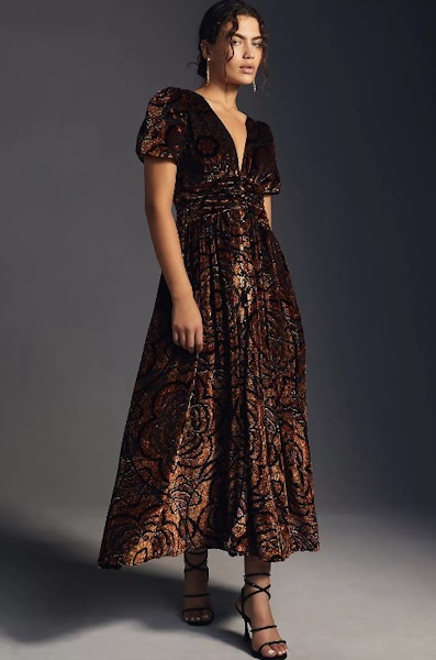 Anthropologie Burnout Velvet Dress, £180