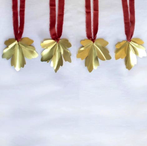 Style Your Spaces Brass Maple Leaf Decoration, £25