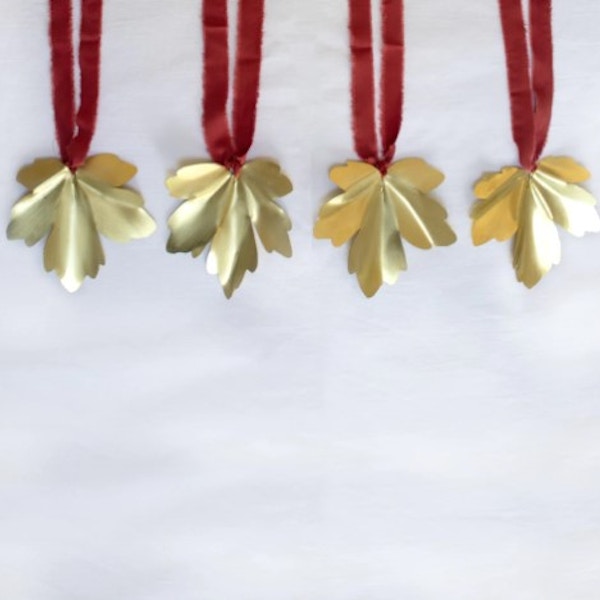 Style Your Spaces Brass Maple Leaf Decoration, £25