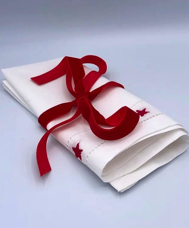 The Summer House Collection Red Star Napkin, £6