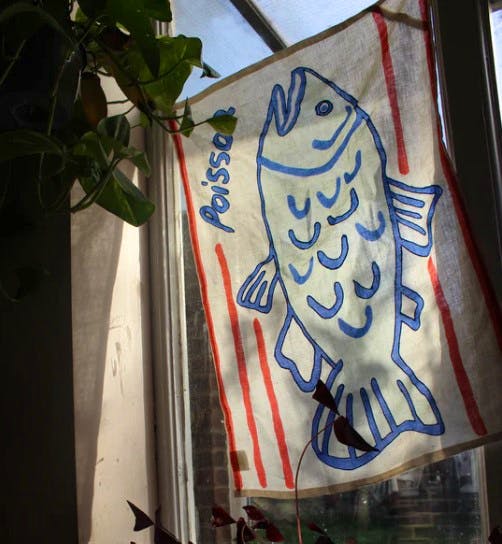Amuse La Bouche Poisson Tea Towel, £25