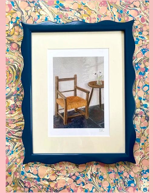 Domenica Marland X Host Small Ripple Blue Frame, £60