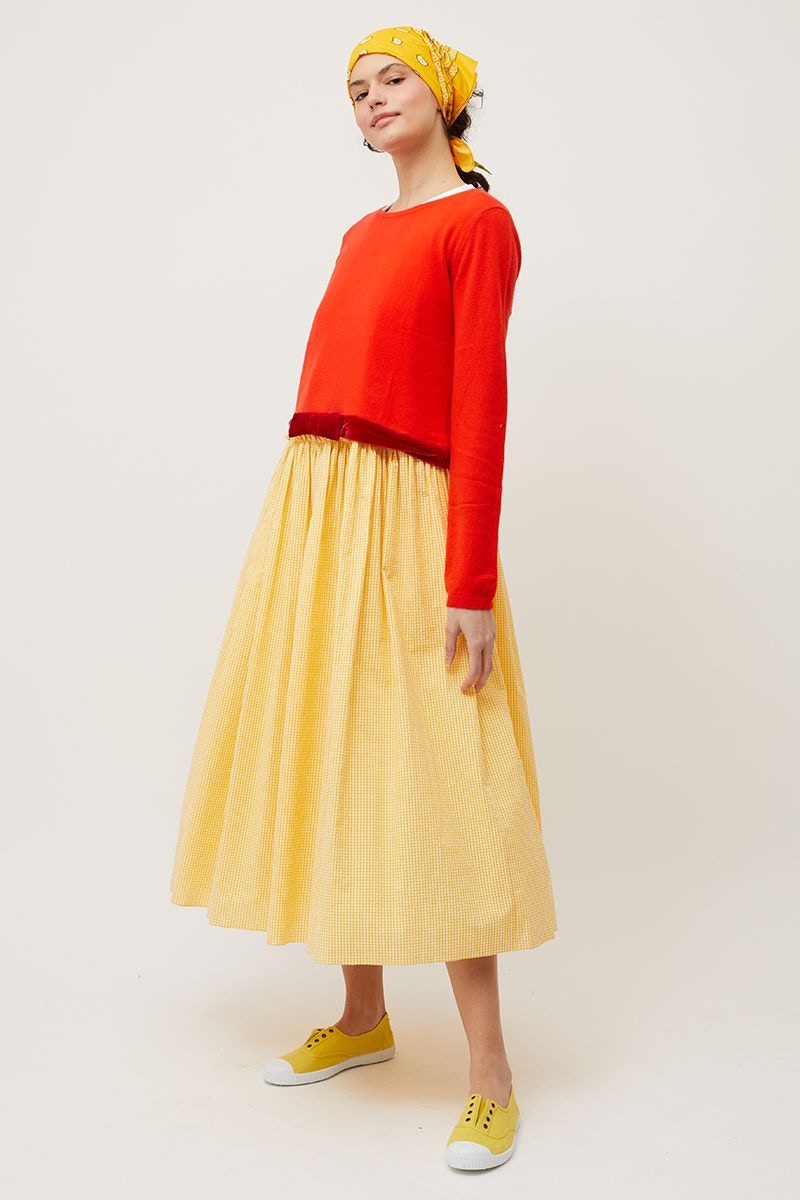 Bow Sweater In Orange Cashmere NOW £104