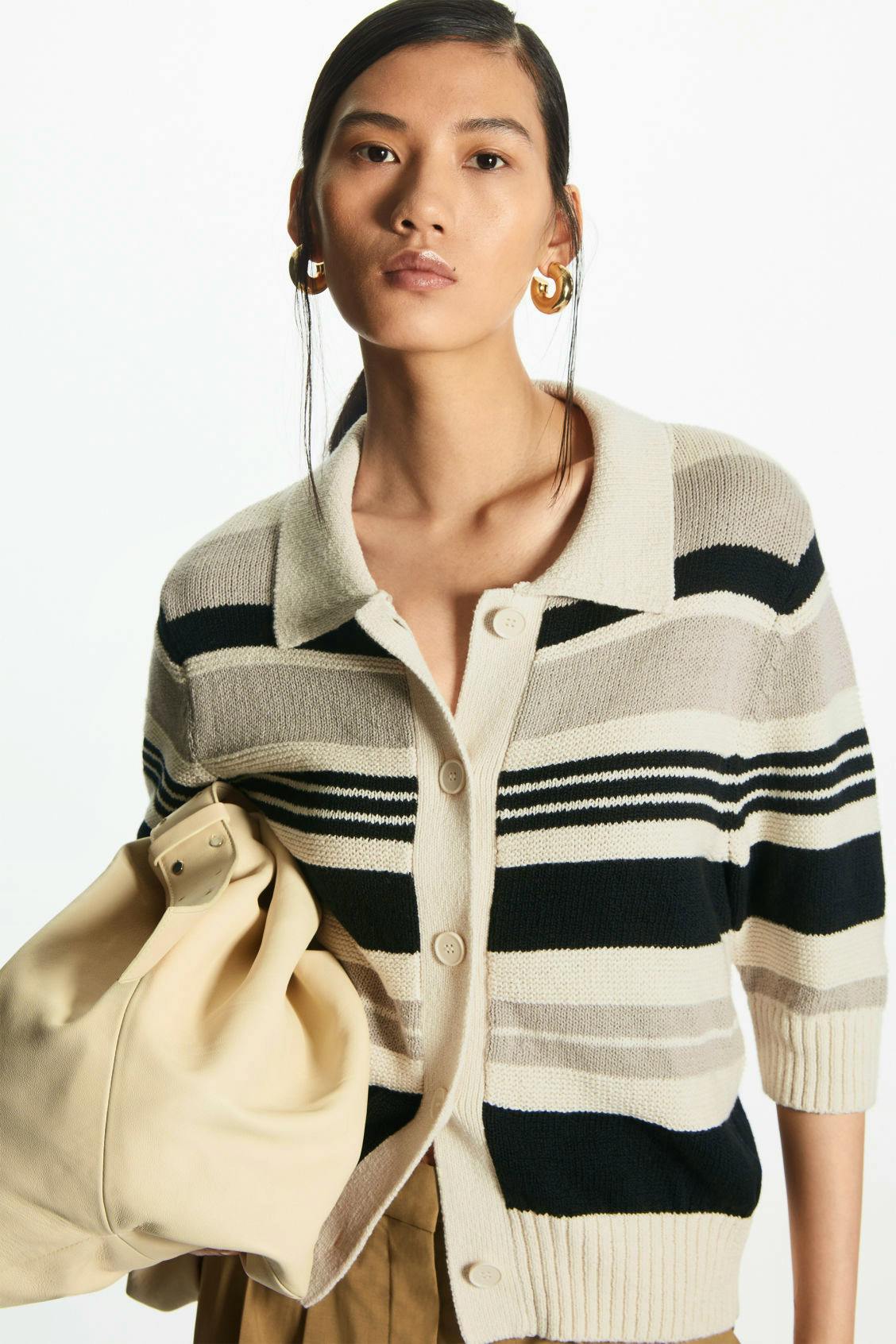 Short Sleeved Striped Cardigan £59
