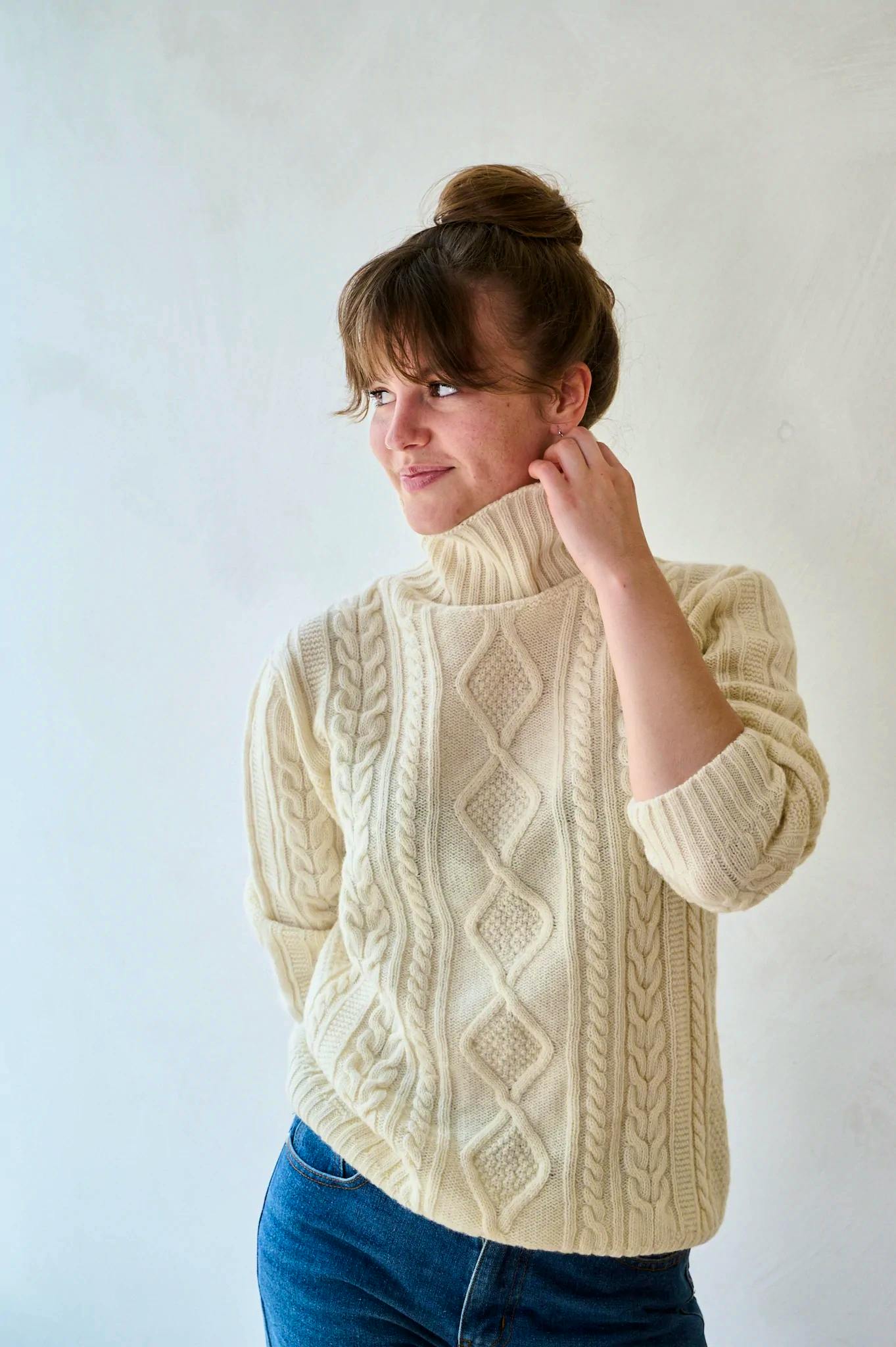 Cable Knit Wool Cashmere Jumper £155