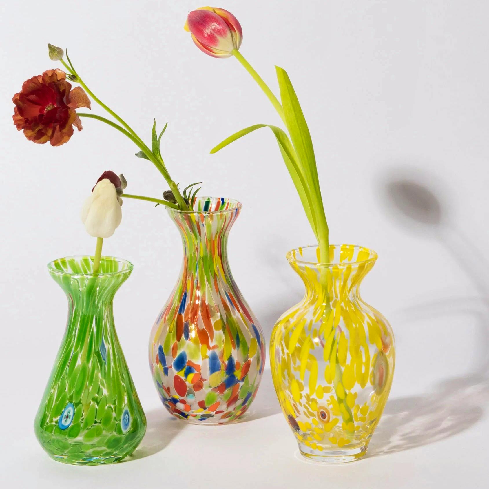 Casa Celva Murano Bud Vase In Yellow, £32