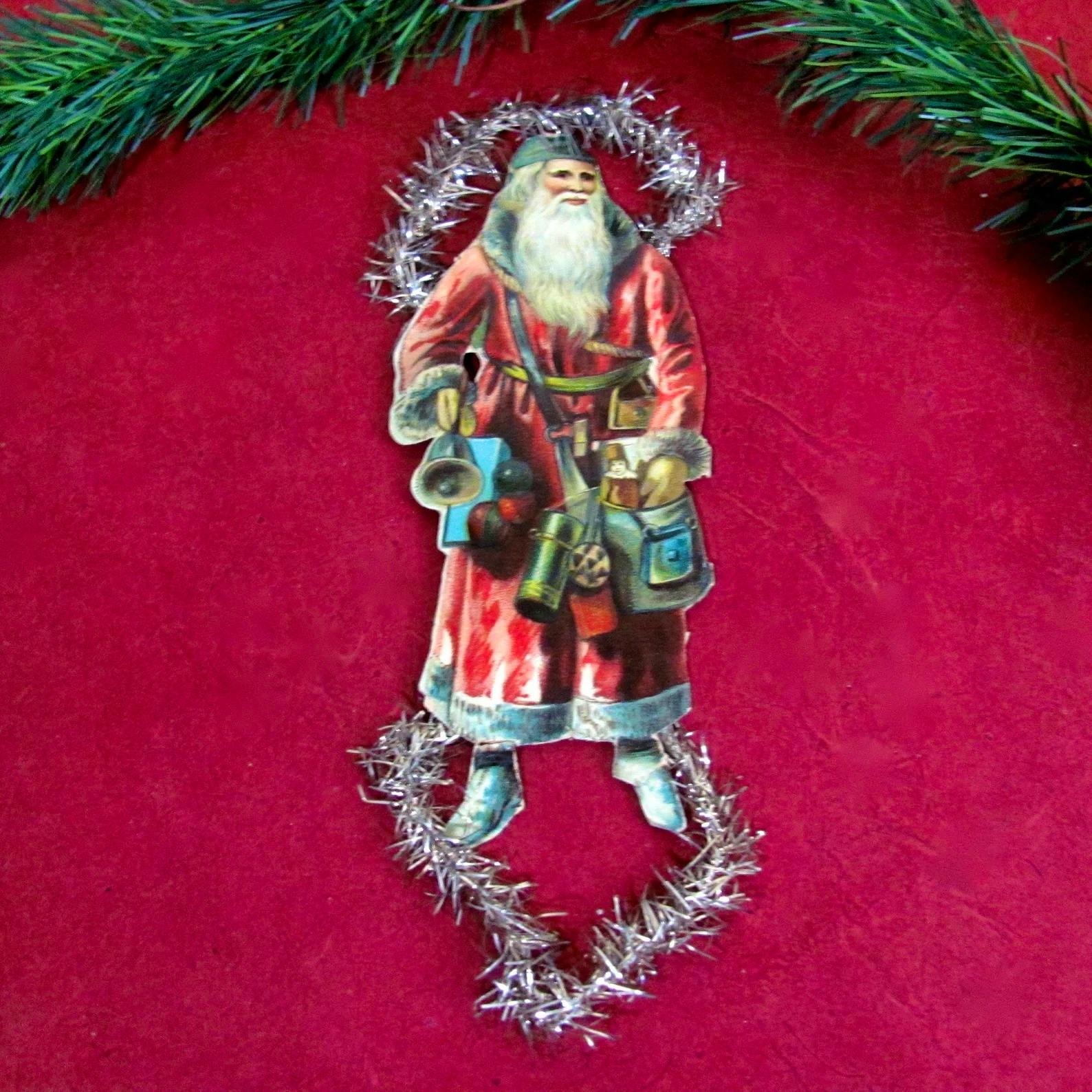 Etsy Victorian Santa Claus Feather Tree Christmas Ornament, £59.78