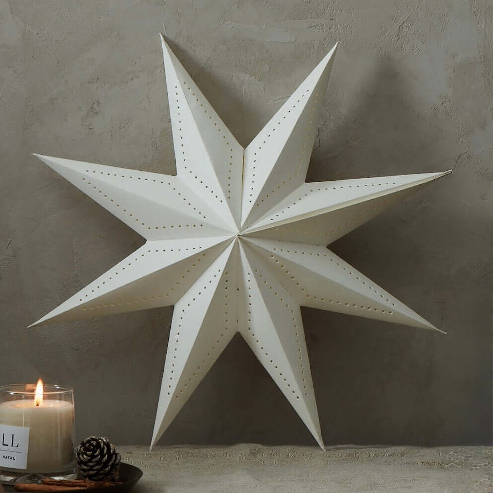 Layered Lounge Antique White Detailed Paper Stars, £16