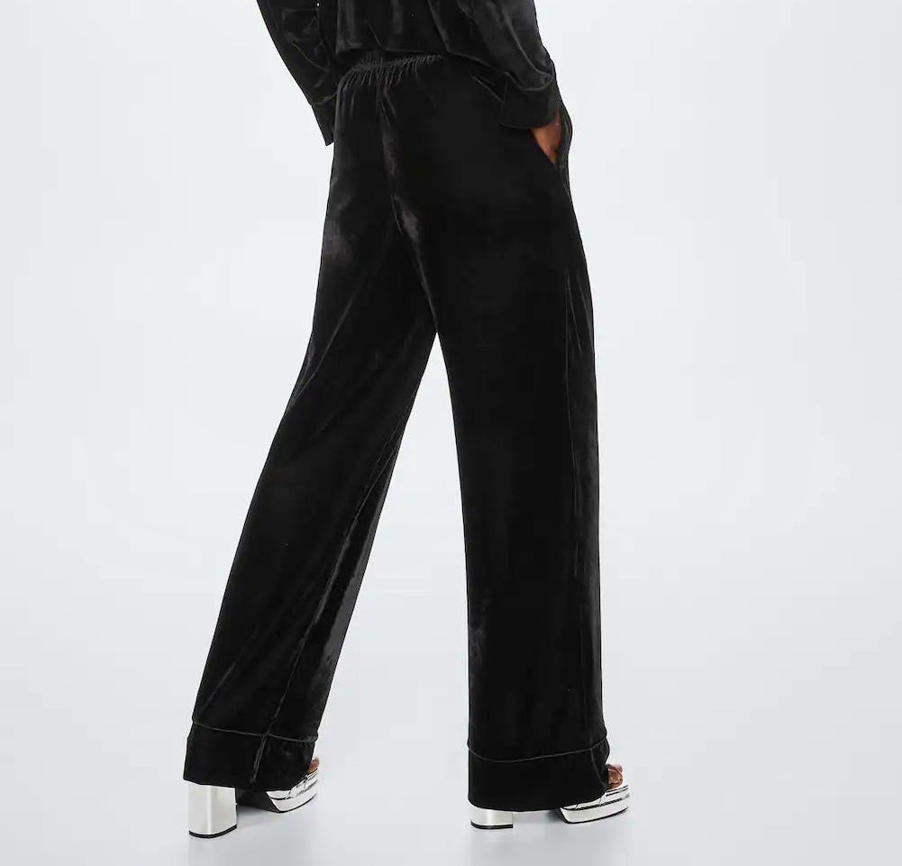 Mango Straight Velvet Trousers, £29.99