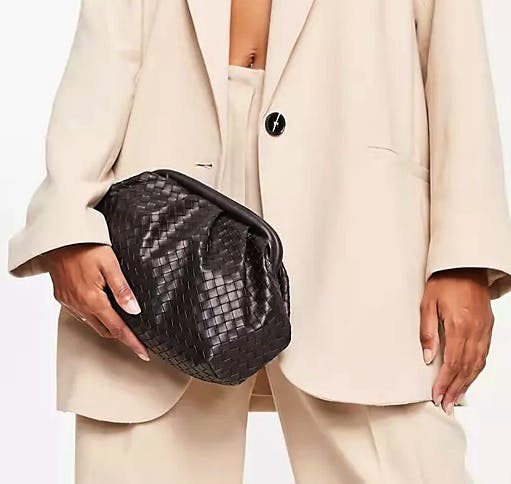 ASOS Black Woven Clutch Bag, £24