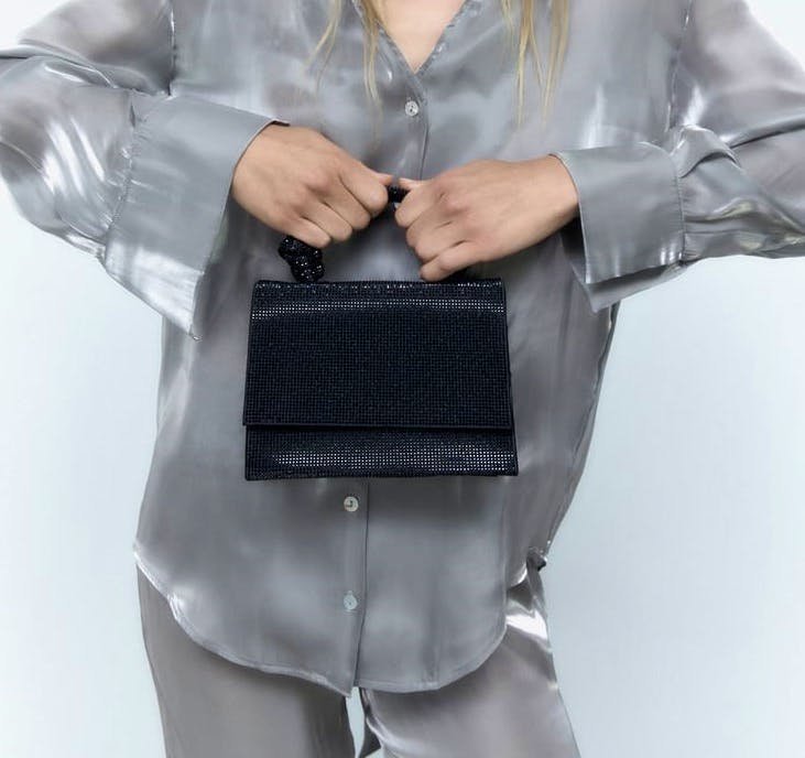 Zara Shimmery Mini City Bag, £59.99