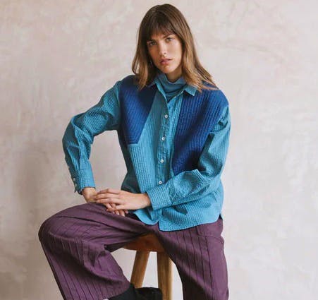 Yacco Maricard Quilted Wool Jersey + Lawn Shirt, £299