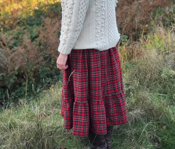 RosaBlue Originals Red Tartan Magpie Skirt, £55